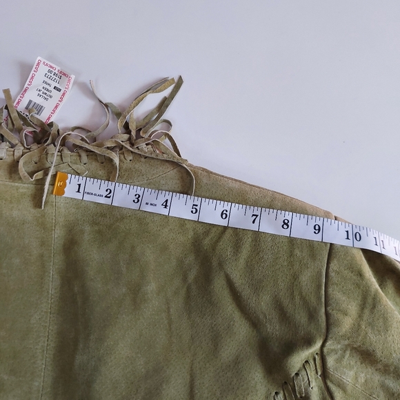 CHICO'S DESIGN Green Leather Jacket Size 3 ($198 New) - Picture 15 of 17